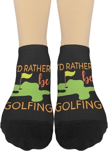 MAYFLEUR I'd Rather Be Golfing Crew Socks For Men Crew Women's Socks in Saudi Arabia