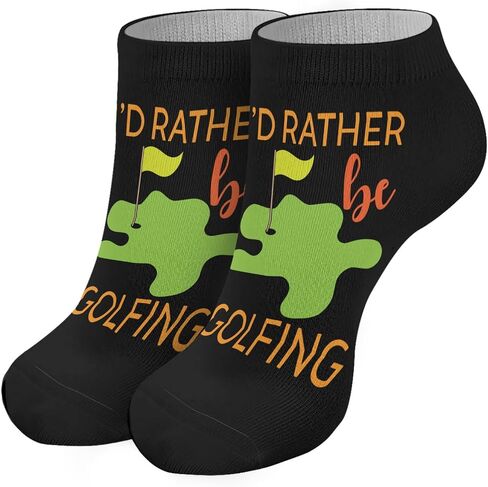 MAYFLEUR I'd Rather Be Golfing Crew Socks For Men Crew Women's Socks in Saudi Arabia