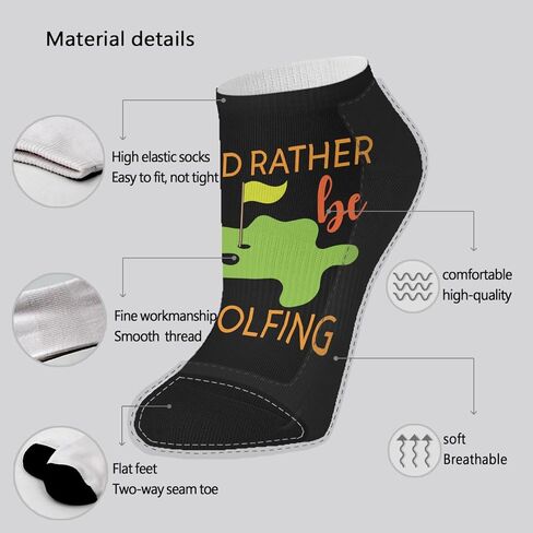 MAYFLEUR I'd Rather Be Golfing Crew Socks For Men Crew Women's Socks in Saudi Arabia