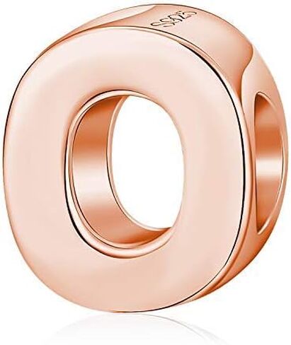 Rose Gold Alphabet Charms Sterling Silver Initial A-Z Letter Charms Beads fits Pandora Bracelet (Letter I Charms) in Saudi Arabia