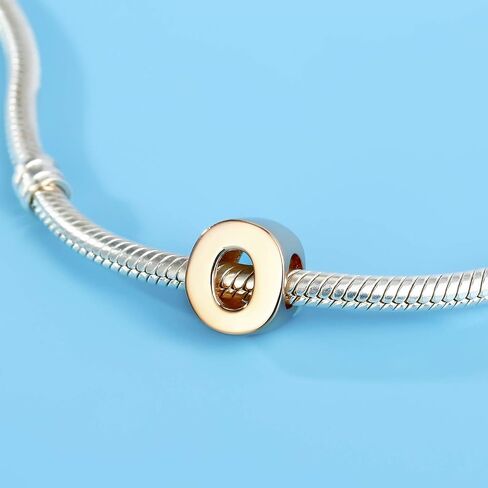 Rose Gold Alphabet Charms Sterling Silver Initial A-Z Letter Charms Beads fits Pandora Bracelet (Letter I Charms) in Saudi Arabia