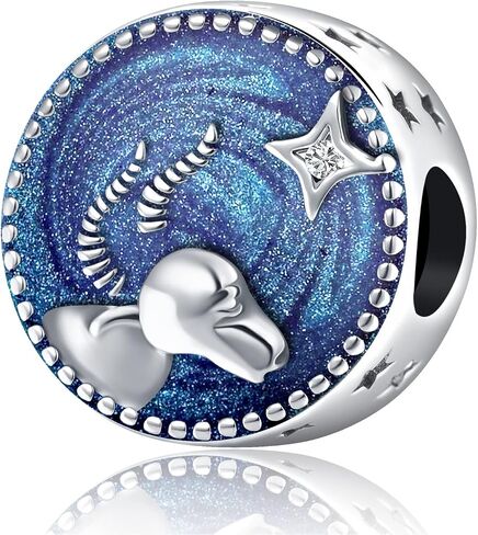 YQSLIN Horoscope Zodiac 12 Constellation Charms fit Charm Bracelet, Blue Enamel Bead Charm Zodiac Birthday Gift in Saudi Arabia
