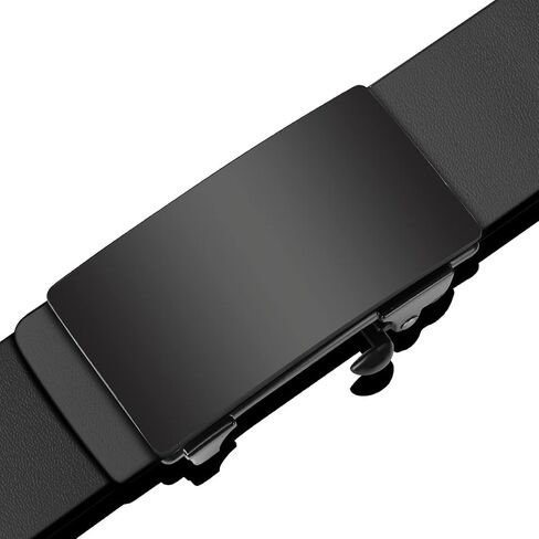 Catelles Mens Italian Leather Belt, 35mm Men Ratchet Belt for Dress Pants and Jeans, Slide Belt with Adjustable Buckle in Saudi Arabia