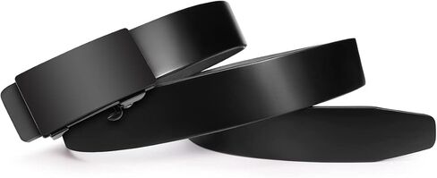 Catelles Mens Italian Leather Belt, 35mm Men Ratchet Belt for Dress Pants and Jeans, Slide Belt with Adjustable Buckle in Saudi Arabia