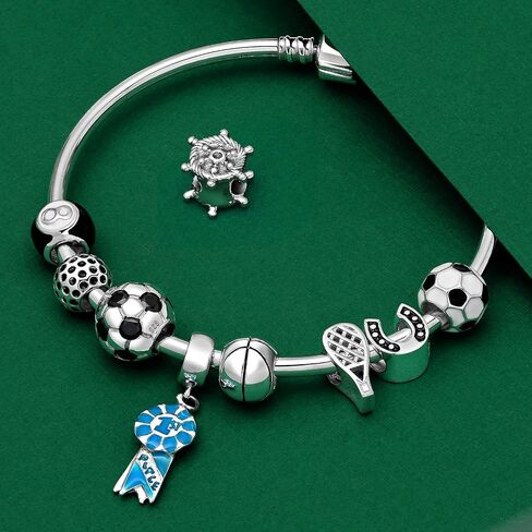 Lucky Pool Payer Magic Number Billiards 8 Ball Charm Bead For Women For Teen .925 Sterling Silver Fits European Bracelet in Saudi Arabia