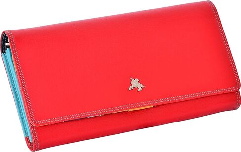 محفظة دفتر شيكات من الجلد الناعم مقاس كبير من Visconti Spectrum 36 للسيدات، مقاس 17.78 سم × 10.16 سم × 2.54 سم in Kuwait