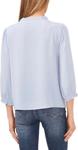 CeCe Women's 3/4 Sleeve Ruffled V-Neck Blouse in Saudi Arabia