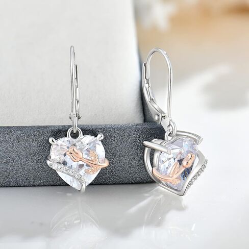 Starchenie Birthstone Earrings for Women Sterling Silver Dangle Leverback Infinity Earring for Women in Saudi Arabia