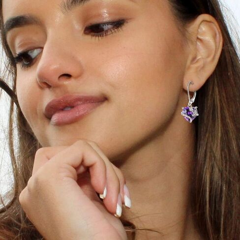 Starchenie Birthstone Earrings for Women Sterling Silver Dangle Leverback Infinity Earring for Women in Saudi Arabia