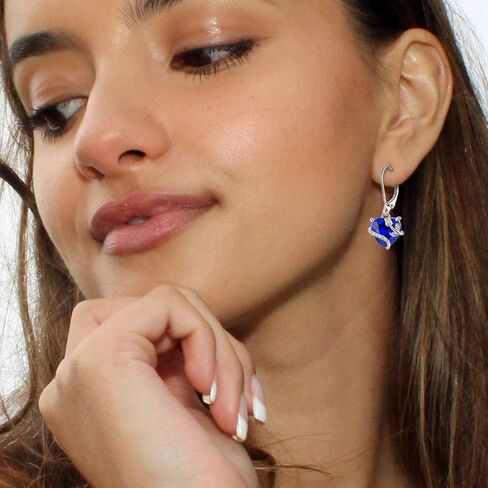 Starchenie Birthstone Earrings for Women Sterling Silver Dangle Leverback Infinity Earring for Women in Kuwait