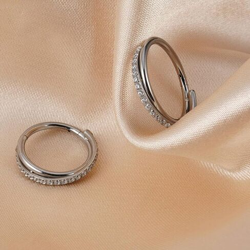PIERCINGBOY 16G 10mm Cartilage Earring Hoop 316L Surgical Steel Hinged Septum Clicker Ring Tragus Helix Daith Conch Rook Piercing Jewelry in Saudi Arabia