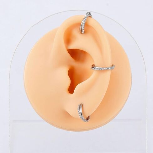 PIERCINGBOY 16G 10mm Cartilage Earring Hoop 316L Surgical Steel Hinged Septum Clicker Ring Tragus Helix Daith Conch Rook Piercing Jewelry in Saudi Arabia