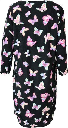 Women's Fleece Snap Front Duster Robe with Pockets in Saudi Arabia