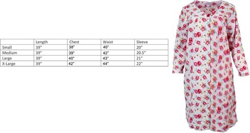 Women's Fleece Snap Front Duster Robe with Pockets in Saudi Arabia