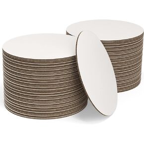 White Cake Boards Round | 25 Pack – 8 Inch | Cardboard Cake Rounds Circles | Disposable Cake Platter Board Base Tray | Cake Decorating Supplies | Cake Plate Accessories