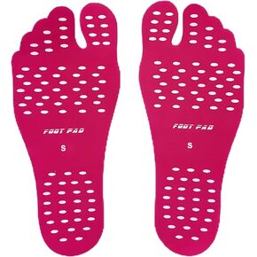 Beach Foot Pads, Adhesive Invisible Shoe Foot Sticker Waterproof Heatproof Insole for Men/Women (Black, L)