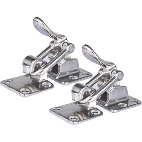 NovelBee 2pcs Stainless Steel Hold Down 90 Degree Clamp Locking Cam Latches,Anti-Rattle Latch Hasp for Boat Marine RV Caravan