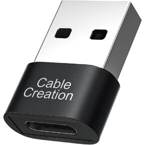 CableCreation USB to USB C Adapter 4Pack, USB C Female to USB Male Adapter, Type C to USB Adapter Compatible with iPhone 15, Samsung Galaxy, iPad, Apple Watch, Airpods, CarPlay