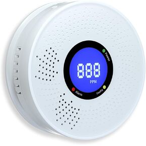 HAOTESITE Carbon Monoxide Detector, Battery Operated CO Alarm Monitor with Digital Display & Sound & Light Warning for Home/Travel (1)