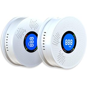 HAOTESITE Carbon Monoxide Detector, Battery Operated CO Alarm Monitor with Digital Display & Sound & Light Warning for Home/Travel (1)