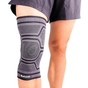 Copper Compression Knee Brace for Sports - Compression Knee Pads for Arthritis Pain Relief, Ligament Injury - Compression Knee Brace for Men and Women (Black and Gray, Large)