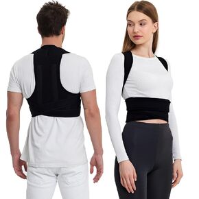 Posture Corrector for Women & Men, Adjustable Back Brace for Upper and Lower Back Pain Relief (S/M)