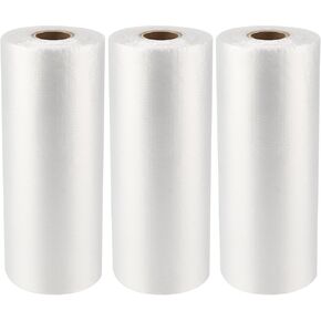 LEXININ 3 Rolls 10 x 14 Inch Clear Plastic Food Roll Bags, 1500 Bags Vegetable Bag Roll, Fresh Preservation Bag for Fruits, Vegetable, Bread
