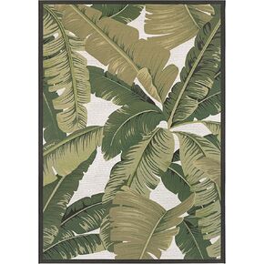 Couristan Dolce Palm Lily Indoor/Outdoor Area Rug, 2'3" x 3'11", Hunter Green-Ivory