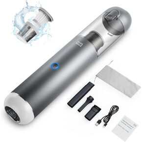 Handheld Vacuum Cordless - 17000Pa Car Vacuum Cleaner High Power with LED/SOS Light, 120W Mini Portable Rechargeable Vacuum Cleaner for Car Home Office Pet Hair