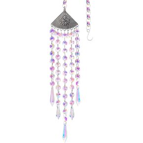 Hanging Crystal Suncatchers Ganesh Protection Pendant Rainbow Maker for Outside Home Decor Sun Catcher with Crystal Prisms and Beads for Gift