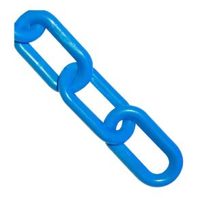 Mr. Chain Plastic Barrier Chain, Sky Blue, 2-Inch Link Diameter, 100-Foot Length (50024-100)