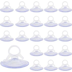 Framendino, 30 Pack Clear Suction Cups with Ring Suction Cups Sucker 1.8 Inch Key Ring Suction Cup Hooks for Windows Wall Car Kitchen Office Hangers Home Decoration