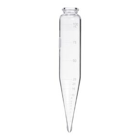Kimble 45240-100 Glass 100mL Graduated Oil Centrifuge Tube, Calibrated 'To Contain', White Scale and Legend, 8" Length, Clear (Case of 12)