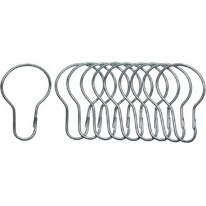 Danco 89046, (12) Curtain Hooks, Metal, for Use with 1 in Dia Shower Rods