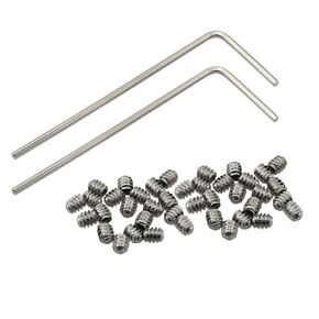 40PCS 4-40 x 1/8'' Stainless Steel Allen Head Hex Hexagon Socket Set Screws Cup Point with Two Piece Hex Wrench