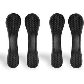 CB 2-Pairs Arch Support Insoles Soft Silicone Invisible Ultra-Slim Gel Inserts Liners Ball of Foot Dots Massage, 3/4 Length for Women Shoes High Heel Shoes 6-8.5, Black