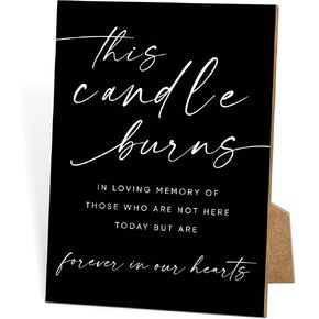 Funeral Sign, 8x11 Black Minimalist Style Loss of Loved One Memorial Sign, In Loving Memory Sign, Funeral Decorations, Wedding Table Decor, Memorial Gifts For Loss of Loved One, Bereavement Gifts -10