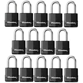 Master Lock 1-7/8 in. H x 1-3/16 in. W x 1-3/4 in. L Vinyl Covered Steel Ball Bearing Locking Padlock
