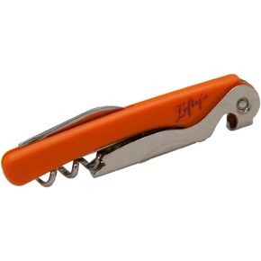 Left-Handed Folding Waiter 4-in-1 Corkscrew, Orange Handle