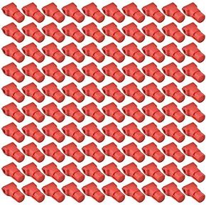 100pcs Peg Hook Locks Stop Lock, Plastic Red Security Lock, Easy Installation, for Commodity Link, Supermarket Hooks, Retail Shop Anti-Theft Display, 4.5/6/7mm(7MM)