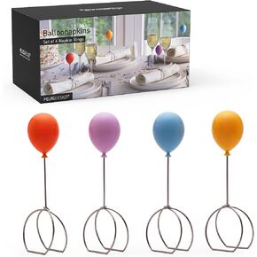Peleg Design Balloonapkins Napkin Rings – Perfect for dining Table Décor - Easter Napkins Ring, Birthday Party Table Decorations, Napkin Holder during Meals or Gatherings