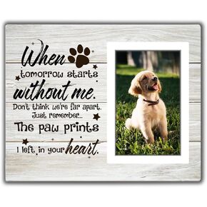 Dog Memorial Picture Frame, Pet Memory Picture Frame, Dog Frames For Pictures Memorial, Pet Dog Cat Memorial Photo Frame 4x6, Dog Picture Frames For Dogs That Passed, Passed Away Dog Memorial Gifts