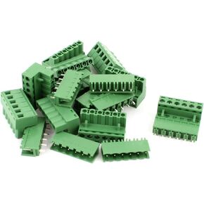 uxcell 10 Pair 6 Pins 5.08mm Pitch Male Female PCB Screw Terminal Block