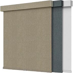 100% Blackout Artificial Linen Cordless Roller Shades for Indoor Windows, Roller Blinds for Home, for Window Size 29" W × 72" H Grey