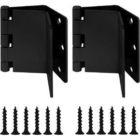 3.5 Inches Swing Offset Door Hinge, Handicap Expandable Door Hinges- 2 Pack Black Heavy Duty Swing Hinge