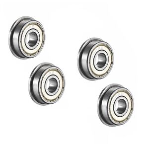 F608ZZ Bearings, 8x22x7mm Ball Bearing F608 ZZ Bearing ID 8mm, OD 22mm, Flange OD 25mm, Thickness 7mm Pre-Lubricated Deep Groove Ball Bearing for 3D Printer, Scooters 4PCS