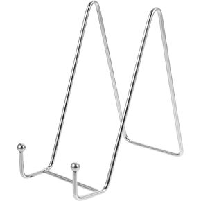 HOMSFOU Plate Holder Frame Stand Easel Tabletop Bookshelf Plate Stand Library Decor Picture Holder Stand Frame Holder Stands Comic Book Display Household Products Iron White