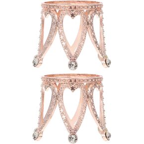 BESPORTBLE 2pcs Crown Shaped Crystal Ball Stand Display Stand Base Glass Ball Holder Stand for Crystal Ball Sphere Display Desktop Decoration Rose Gold