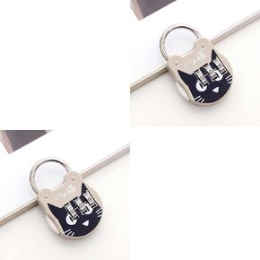 2Pcs Grey Cute Cat Combination Lock Travel Locks for Luggage Backpack Locks Zipper Combination Lock for Locker for Student Dormitory, Padlocks and Hasps, Combination Padlocks, Padlocks and Hasps