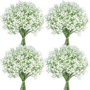 36 Pcs Babys Breath Artificial Flowers, Baby Breath Flowers Artificial Bulk Long Stem Fake Babies Breath Faux Gypsophila White Flowers Artificial for Decoration (No Eucalyptus Stems)